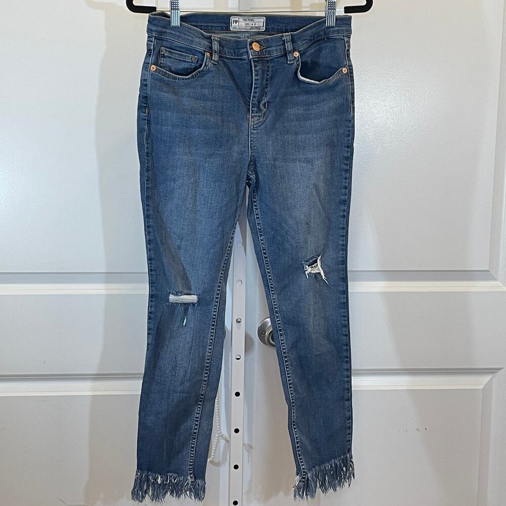 Free People Distressed Jeans - Women Size 29 - Blue